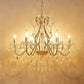 Saint Mossi 6 Light Crystal Chandelier Light Fixture Modern Chandelier Crystal Lighting, French Gold Crystal Raindrop Chandelier for Dining Room,Bedroom,Living Room, H23 x D24