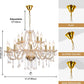 Modern 15 Lights Chandelier Golden Pendant European Style