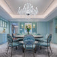 Modern Luxurious Candle Silver Crystal Chandelier, 12 Lights K9 Modern Crystal Chandelier for Dining Room, Pendant Lamp Ceiling Lighting for Living Bedroom Hall Balcony (12 Lights, Silver)