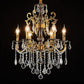 6 Light Classic Traditional Candle-Style Crystal Chandeliers for Dining Room Living Room Bedroom entryway Antique Gold Finish