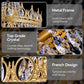 TOCHIC Gold Chandelier French Empire Crystal Chandeliers 6-Light Modern Luxury Ceiling Light Fixture 19" W x 23" H