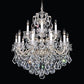 Signature 5075-48, La Scala 15 Light 28in x 32in Chandelier in Antique Silver with Clear Heritage Handcut Crystals