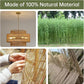 24" Boho Rattan Chandelier Light Fixture 6-Light Hand Woven Pendant Light Fixture Farmhouse Rustic