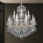 Signature 5075-48, La Scala 15 Light 28in x 32in Chandelier in Antique Silver with Clear Heritage Handcut Crystals